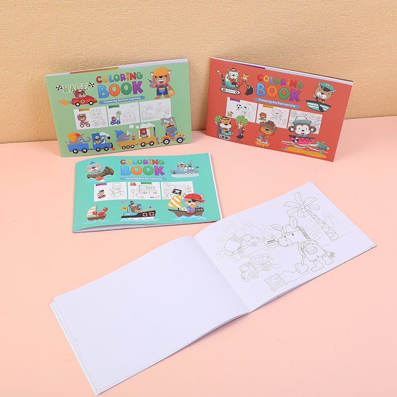 CUADERNO PARA COLOREAR DE ANIMALES A4 - 16 HOJAS