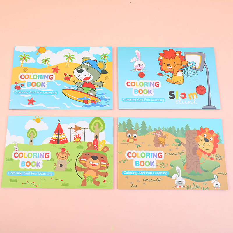 CUADERNO PARA COLOREAR DE ANIMALES A4 TIPO 1- 16 HOJAS