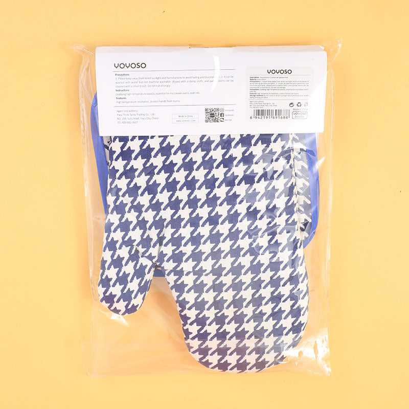 SET DE GUANTE Y BAJA OLLA - DISEÑO HOUNDSTOOTH