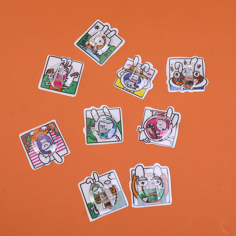 GANCHO ADHESIVO - 9 UND - CARICATURAS