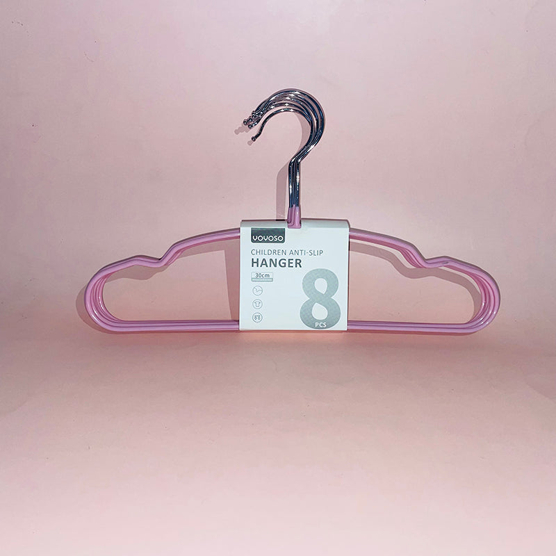 GANCHO DE ROPA PARA  NIÑOS - ROSADO - 8UND