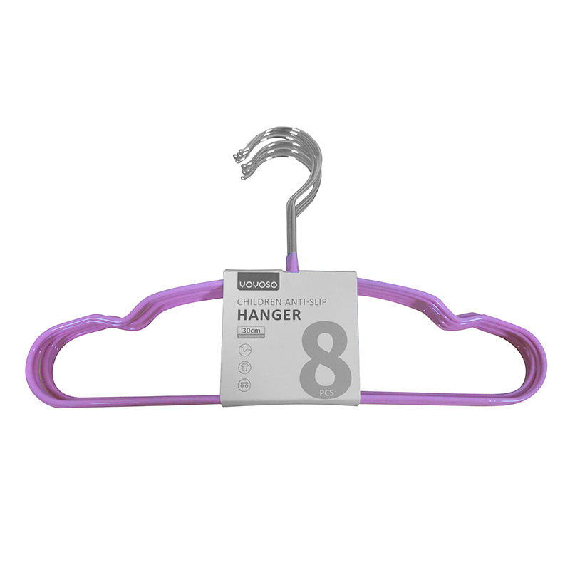 GANCHO DE ROPA PARA  NIÑOS - ROSADO - 8UND