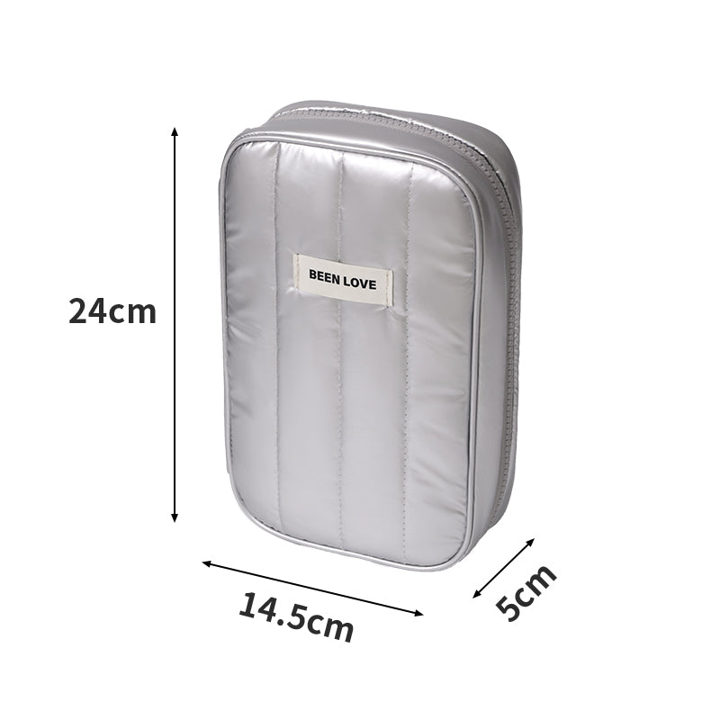 ESTUCHE PARA ORGANIZAR ACCESORIOS DIGITALES - RECTANGULAR -PLATEADO