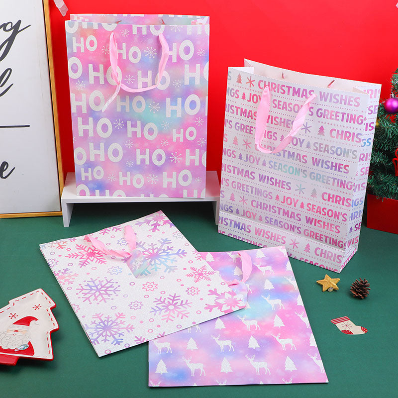 BOLSA DE REGALO NAVIDEÑA - MORADA - PEQUEÑA