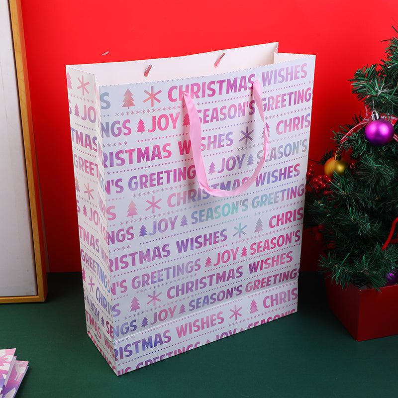 BOLSA DE REGALO NAVIDEÑA - MORADA - GRANDE