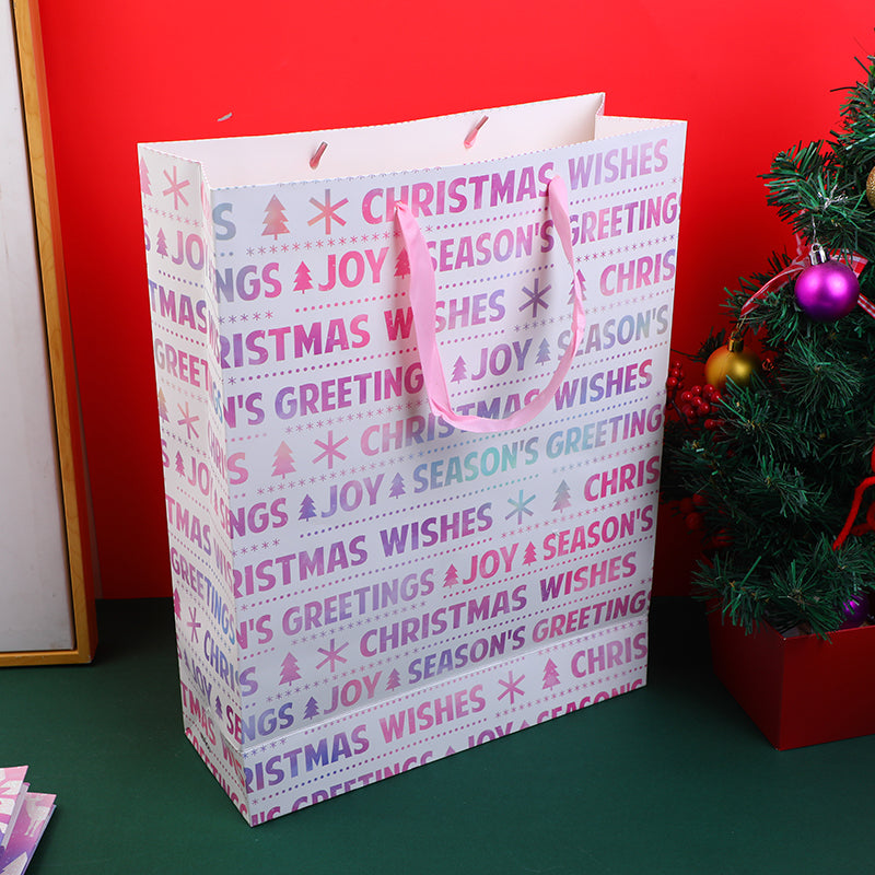 BOLSA DE REGALO NAVIDEÑA - MORADA - PEQUEÑA