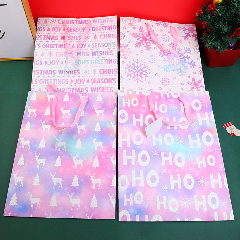 BOLSA DE REGALO NAVIDEÑA - MORADA - PEQUEÑA