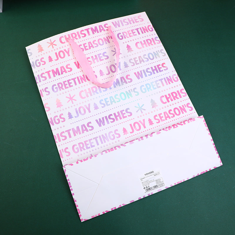 BOLSA DE REGALO NAVIDEÑA - MORADA - GRANDE