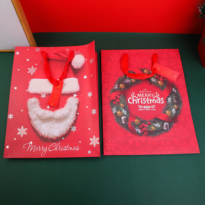 BOLSA DE REGALO NAVIDEÑA ROJA - GRANDE