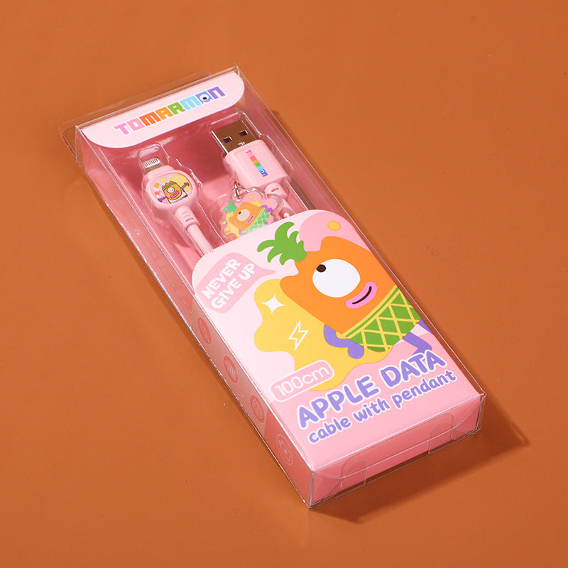 Cable De Datos Para Apple Rosado