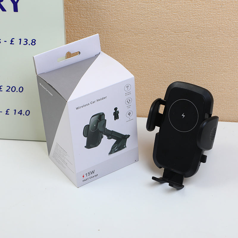 SOPORTE DE CELULAR PARA EL CARRO CON CARGADOR INALAMBRICO - TIPO 1