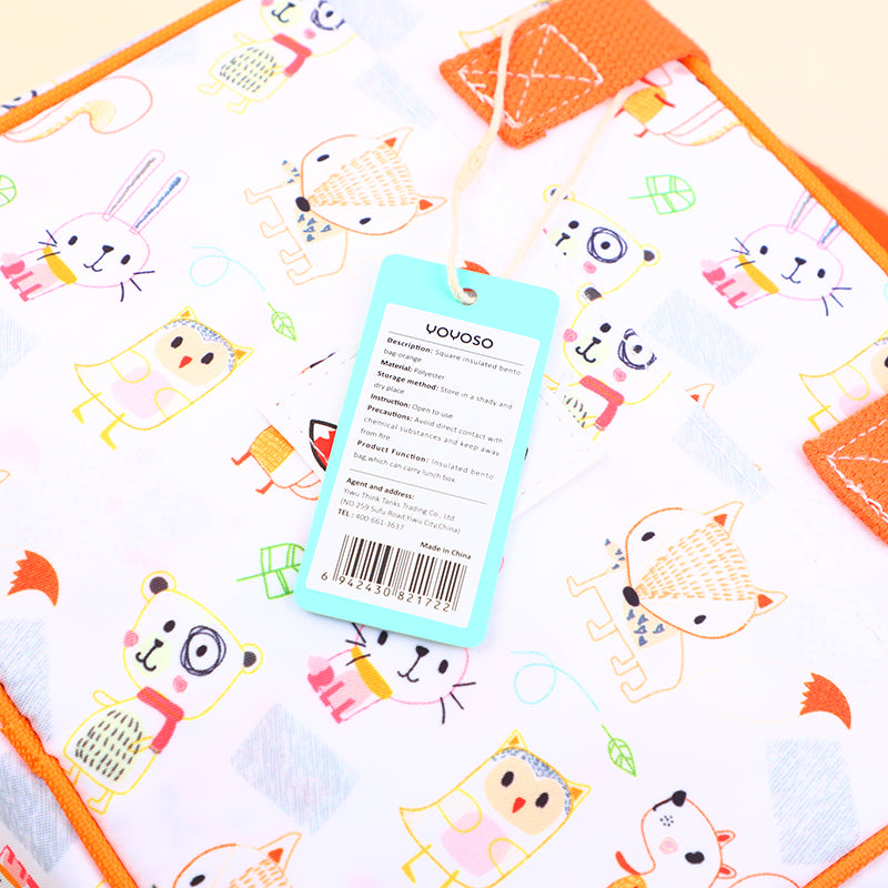 LONCHERA CUADRADA INSULADA - NARANJA