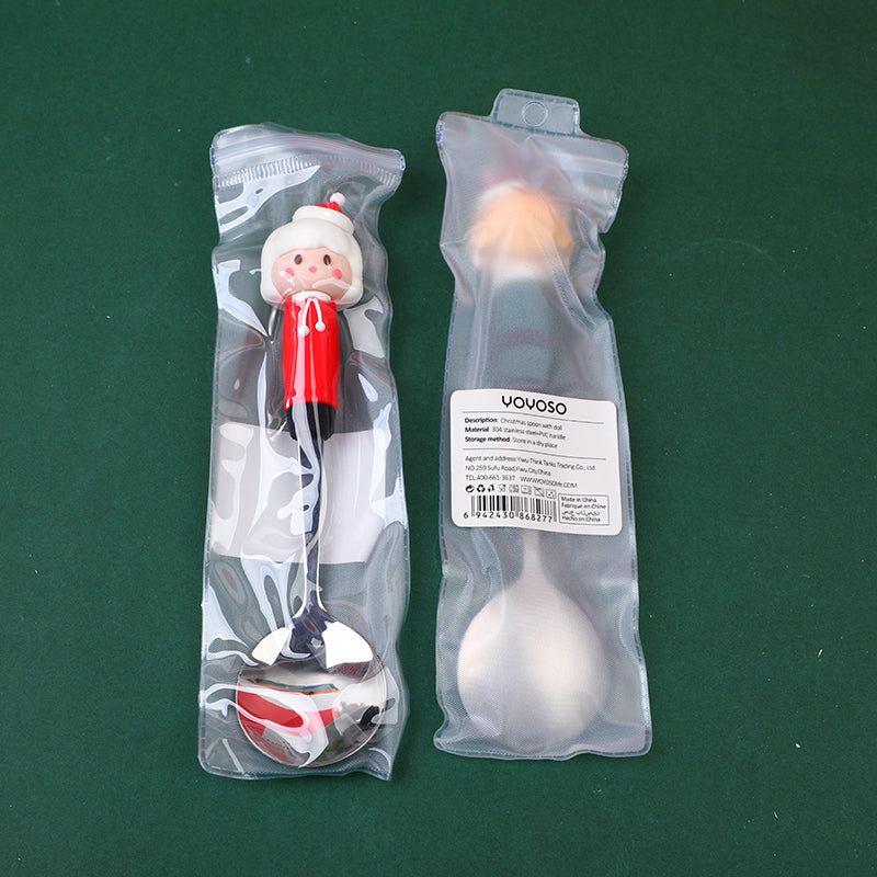 CUCHARA CON MUÑECA NAVIDEÑA