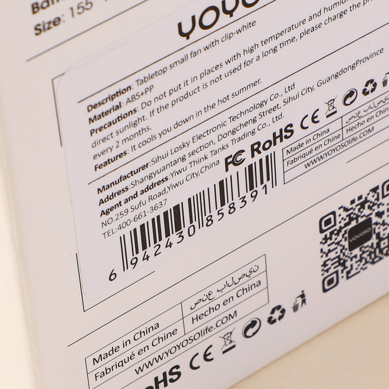 VENTILADOR CON CLIP - BLANCO