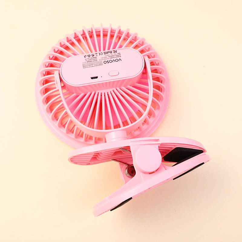 VENTILADOR CON CLIP - ROSADO