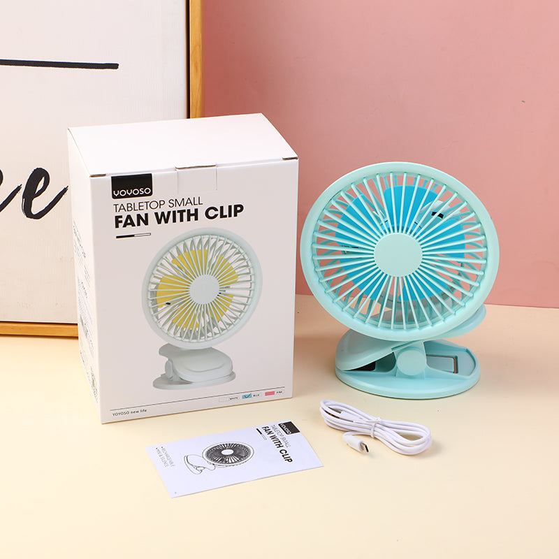 VENTILADOR CON CLIP - AZUL