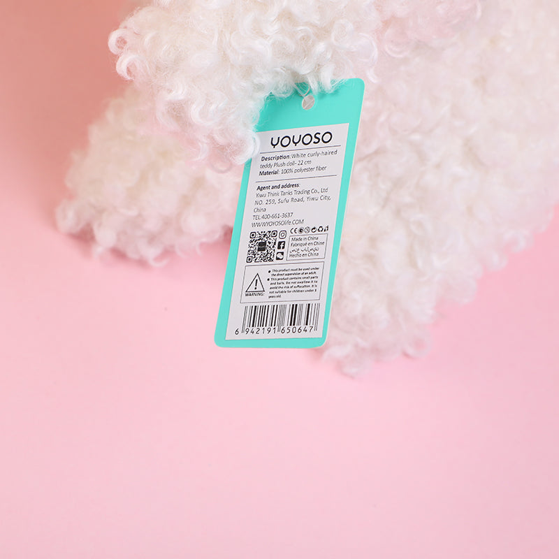 PELUCHE - PERRITO - BLANCO - 22CM