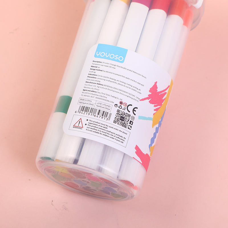 SET DE 24 MARCADORES DOBLE PUNTA