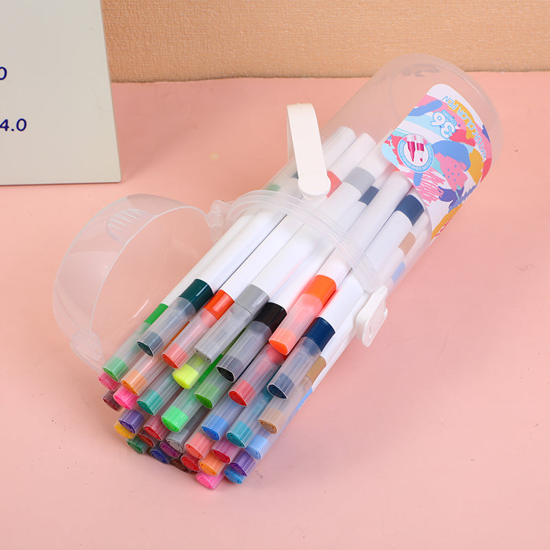 SET DE 36 MARCADORES DOBLE PUNTA