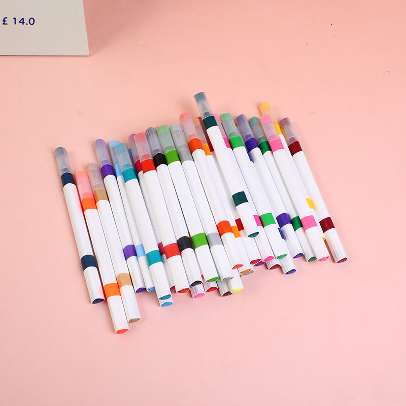 SET DE 36 MARCADORES DOBLE PUNTA