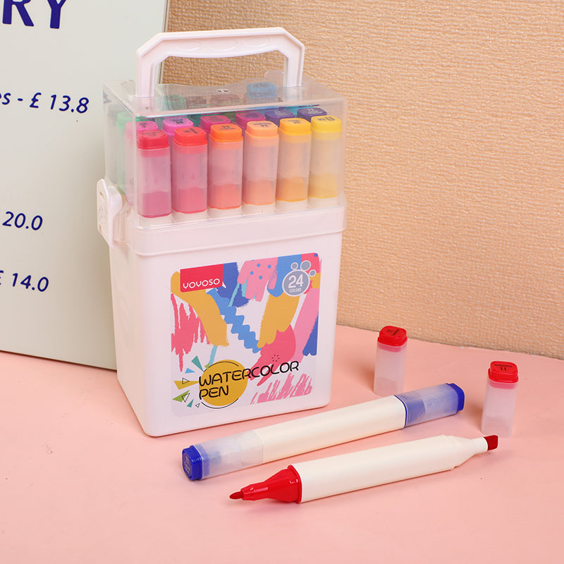 SET DE 24 MARCADORES DOBLE PUNTA