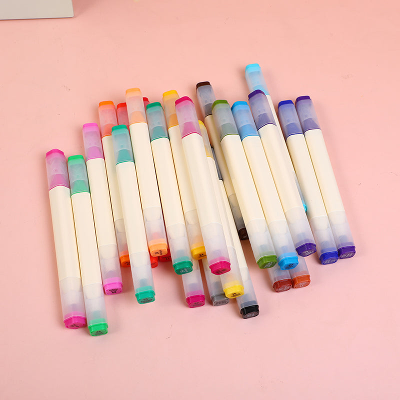 SET DE 24 MARCADORES DOBLE PUNTA