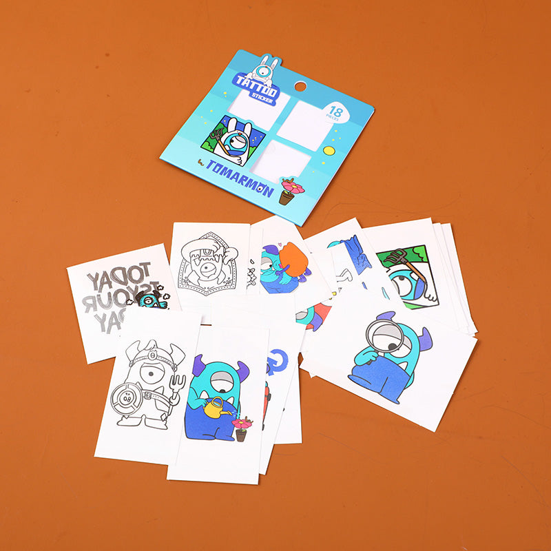 TATUAJES TEMPORALES - TOMARMON - NARANJA Y VERDE