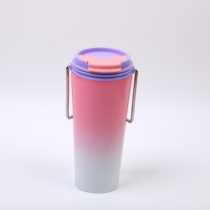TERMO DE ACERO INOXIDABLE CON AGARRE - 600ML