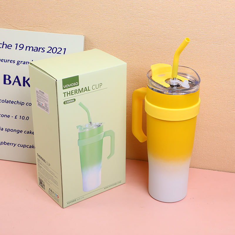 TERMO INSULADO CON PITILLO - AMARILLO