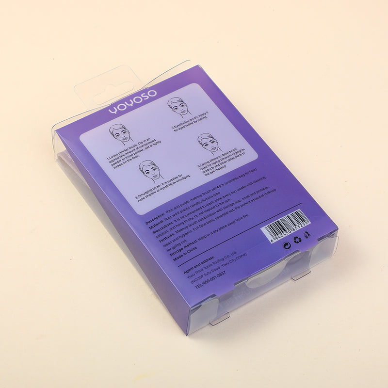 SET DE BROCHAS ROSADA&MORADA - 4UND