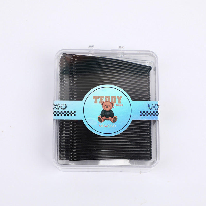 CLIPS PARA EL CABELLO - TEDDY ISLAND - NEGROS - 72 UND