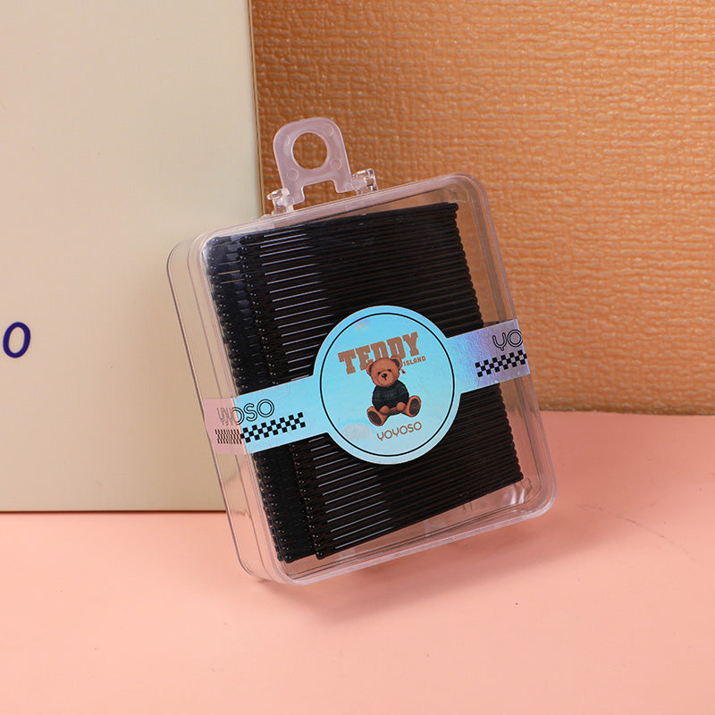 CLIPS PARA EL CABELLO - TEDDY ISLAND - NEGROS - 72 UND