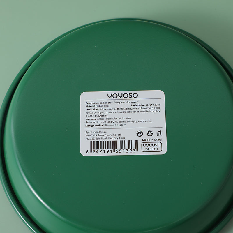 SARTEN DE ACERO DE 16CM - VERDE