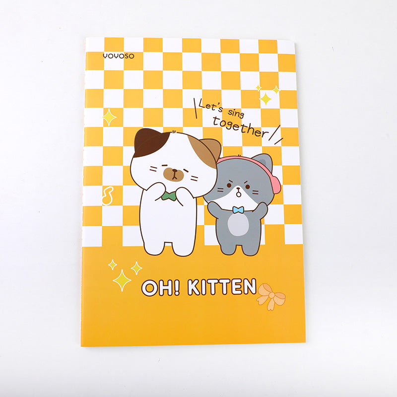 Cuaderno B5 Gato Lineas Horizontales