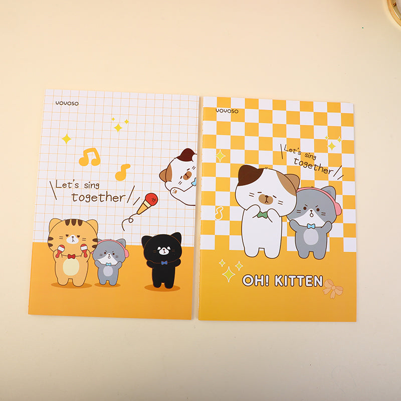 Cuaderno B5 Gato Lineas Horizontales