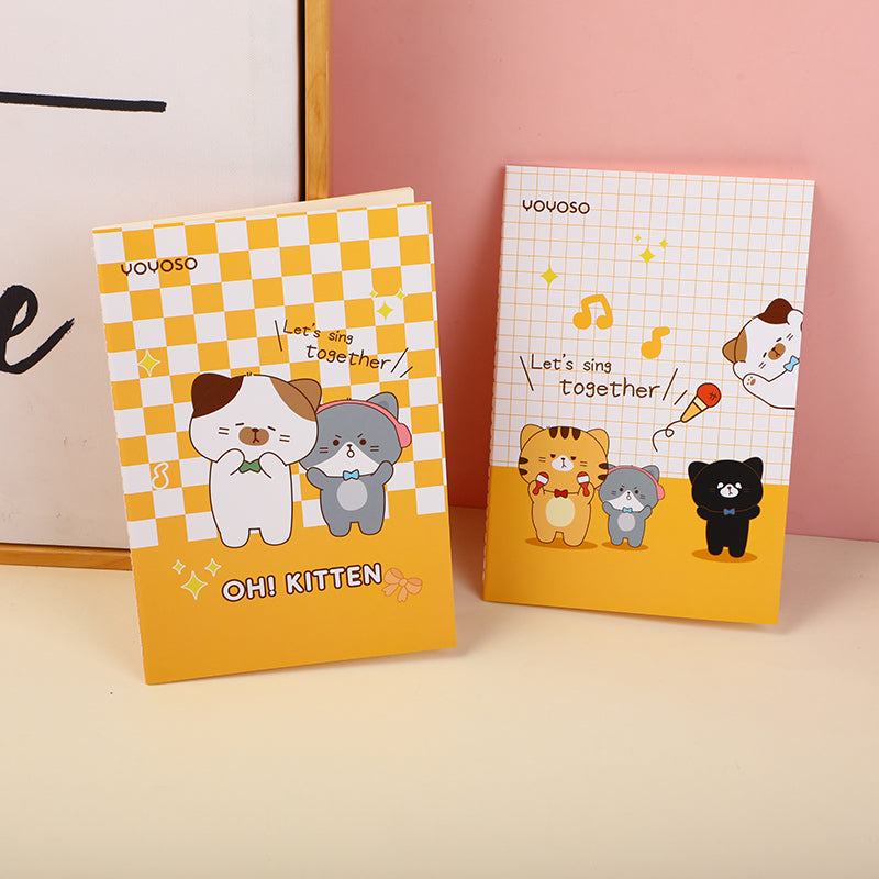 CUADERNO A5 - GATO - LINEAS HORIZONTALES