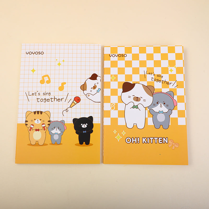 CUADERNO A5 - GATO - LINEAS HORIZONTALES