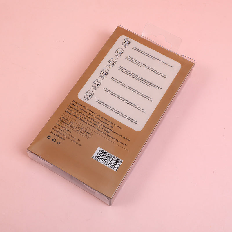 SET DE MAQUILLAJE CON ESTUCHE 6UND - DORADO