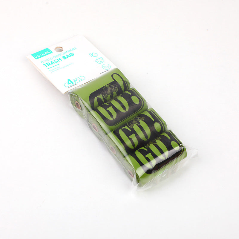 BOLSA DE BASURA BIODEGRADABLES PARA MASCOTAS - VERDE - 4 ROLLOS