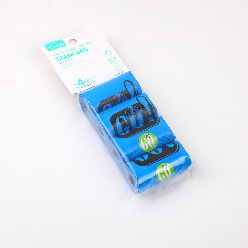 BOLSA DE BASURA BIODEGRADABLES PARA MASCOTAS - AZUL - 4 ROLLOS