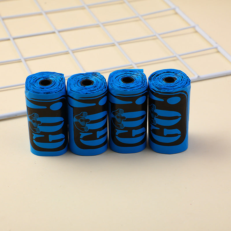 BOLSA DE BASURA BIODEGRADABLES PARA MASCOTAS - AZUL - 4 ROLLOS