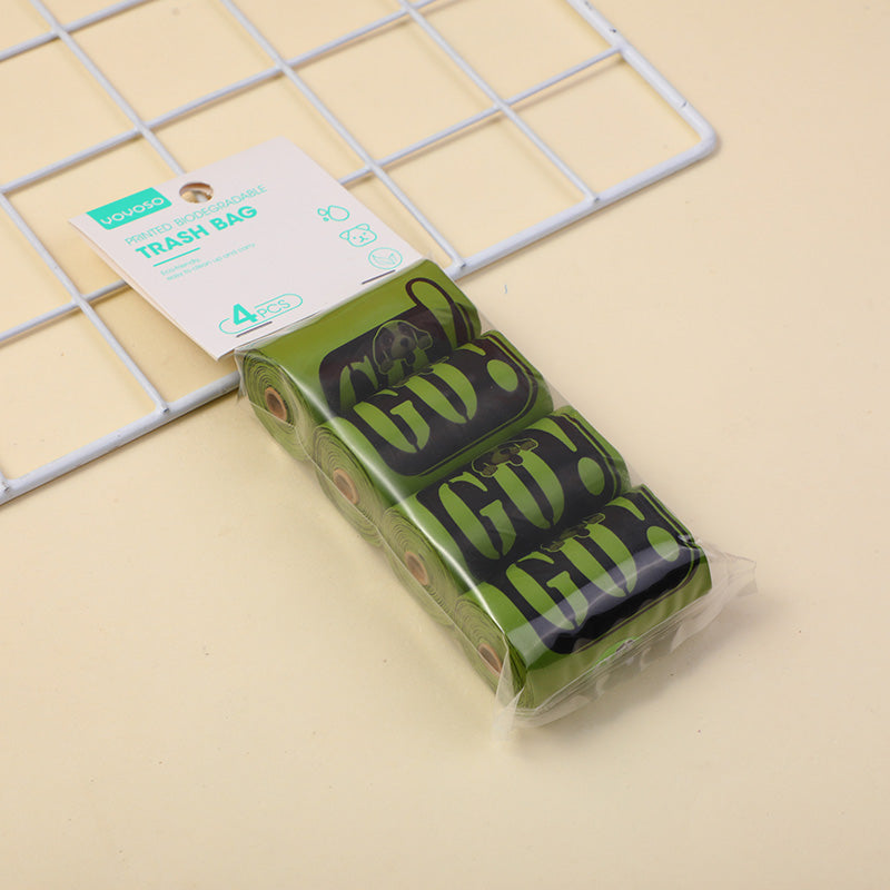 BOLSA DE BASURA BIODEGRADABLES PARA MASCOTAS - VERDE - 4 ROLLOS