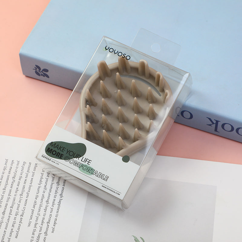 CEPILLO MASAJEADOR PARA CUERO CABELLUDO - GRIS