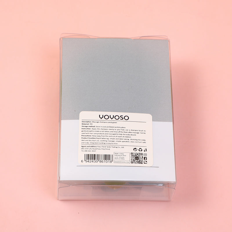 CEPILLO MASAJEADOR PARA CUERO CABELLUDO -VERDE