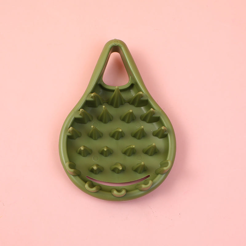 CEPILLO MASAJEADOR PARA CUERO CABELLUDO -VERDE