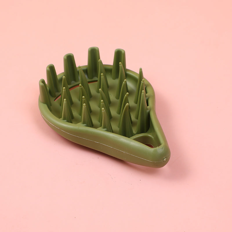 CEPILLO MASAJEADOR PARA CUERO CABELLUDO -VERDE