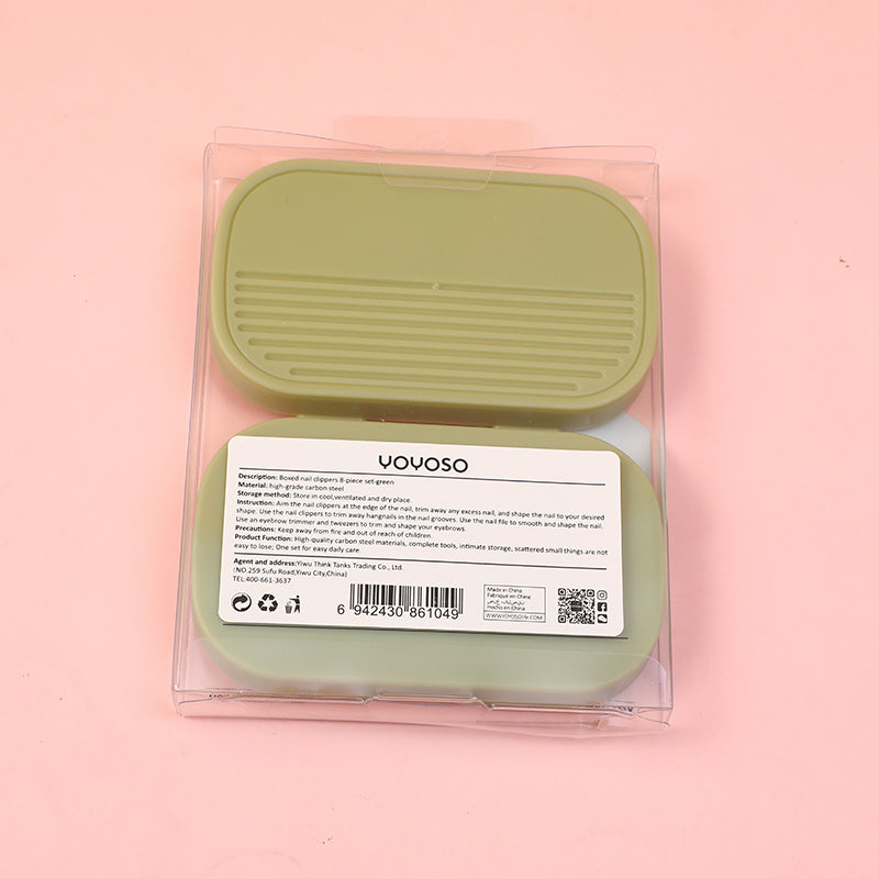 SET DE CORTAUÑAS - 8 UND - VERDE