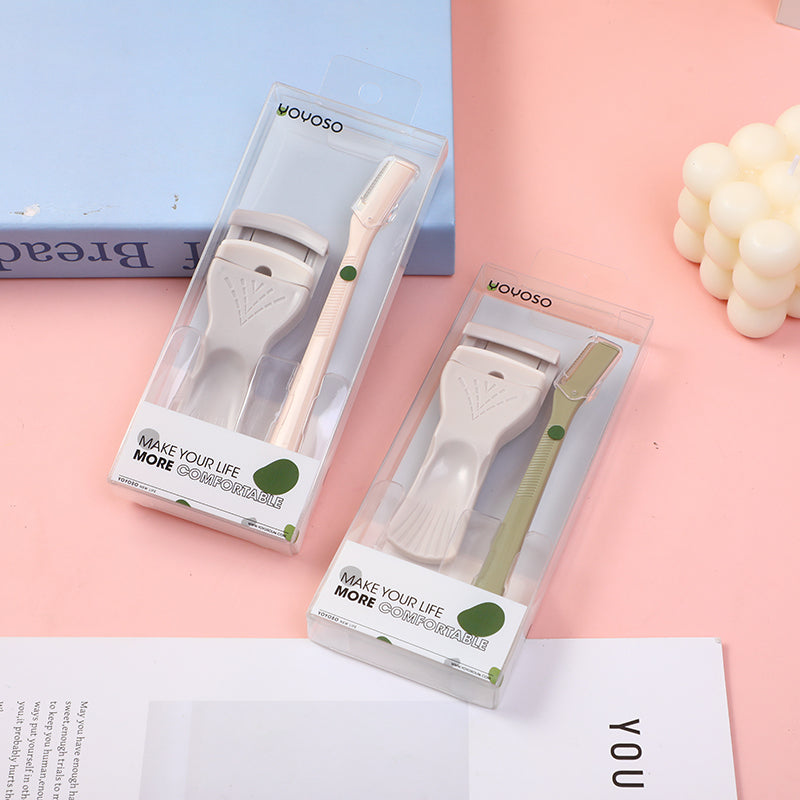 SET DE CURLEADOR DE PESTAÑAS & CUCHILLA DE CEJAS