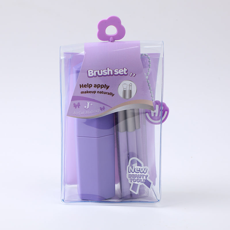 SET DE MAQUILLAJE CON ESTUCHE - MORADO