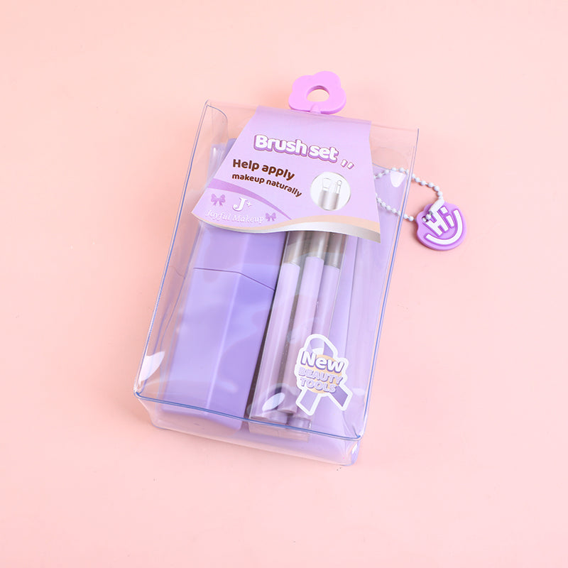 SET DE MAQUILLAJE CON ESTUCHE - MORADO